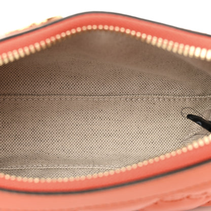 Gucci Calfskin GG Matelasse Chain Handbag Deep Orange Natural 5 of 12