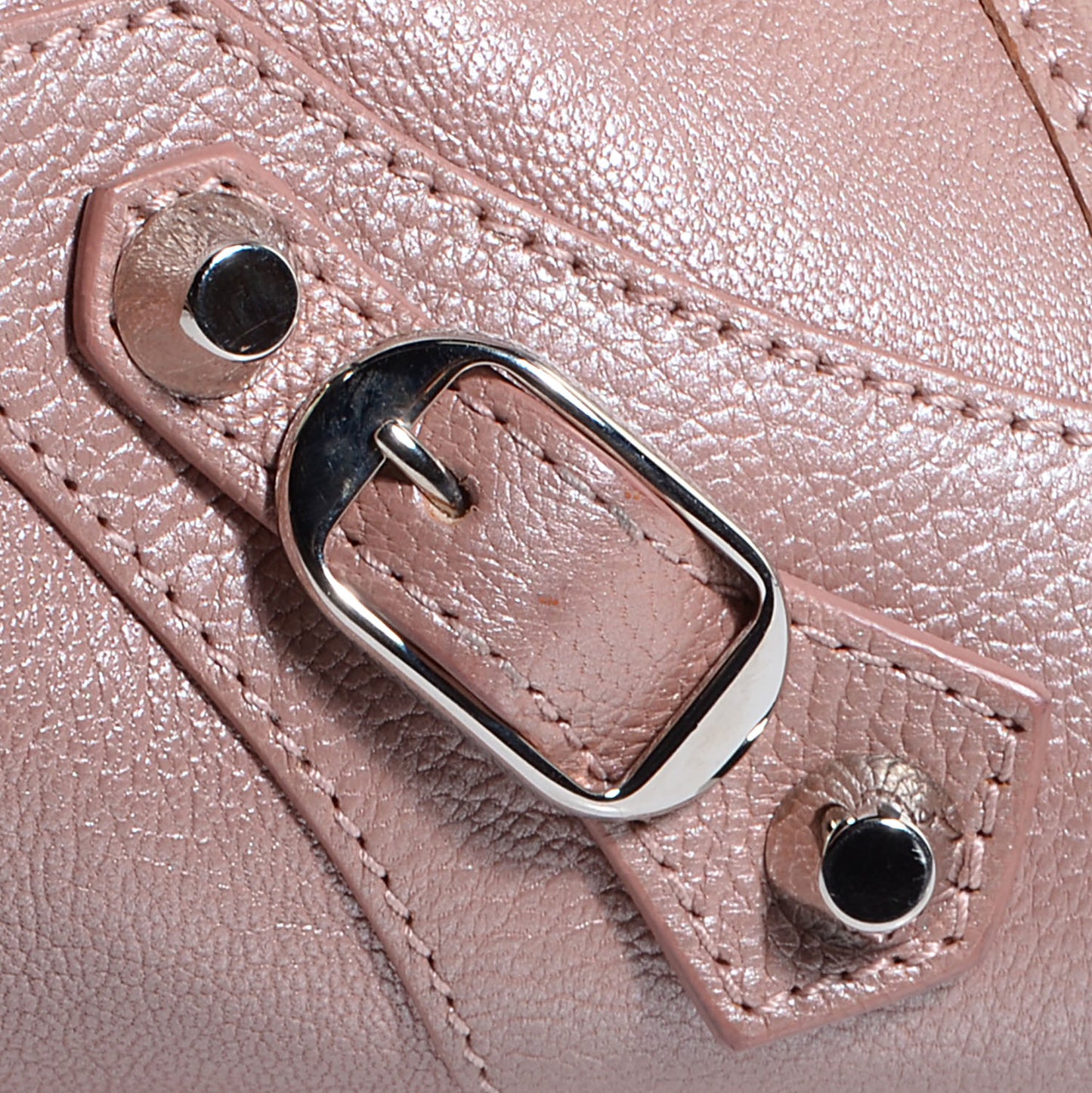 Pearlescent Goatskin Classic Palladium Hardware City Rose Rose Light