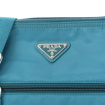 Prada Tessuto Nylon Saffiano Flat Messenger Bag Turchese 8 of 10