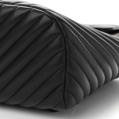 Chanel Calfskin Chevron Quilted Large Urban Spirit Backpack Black 10 of 11