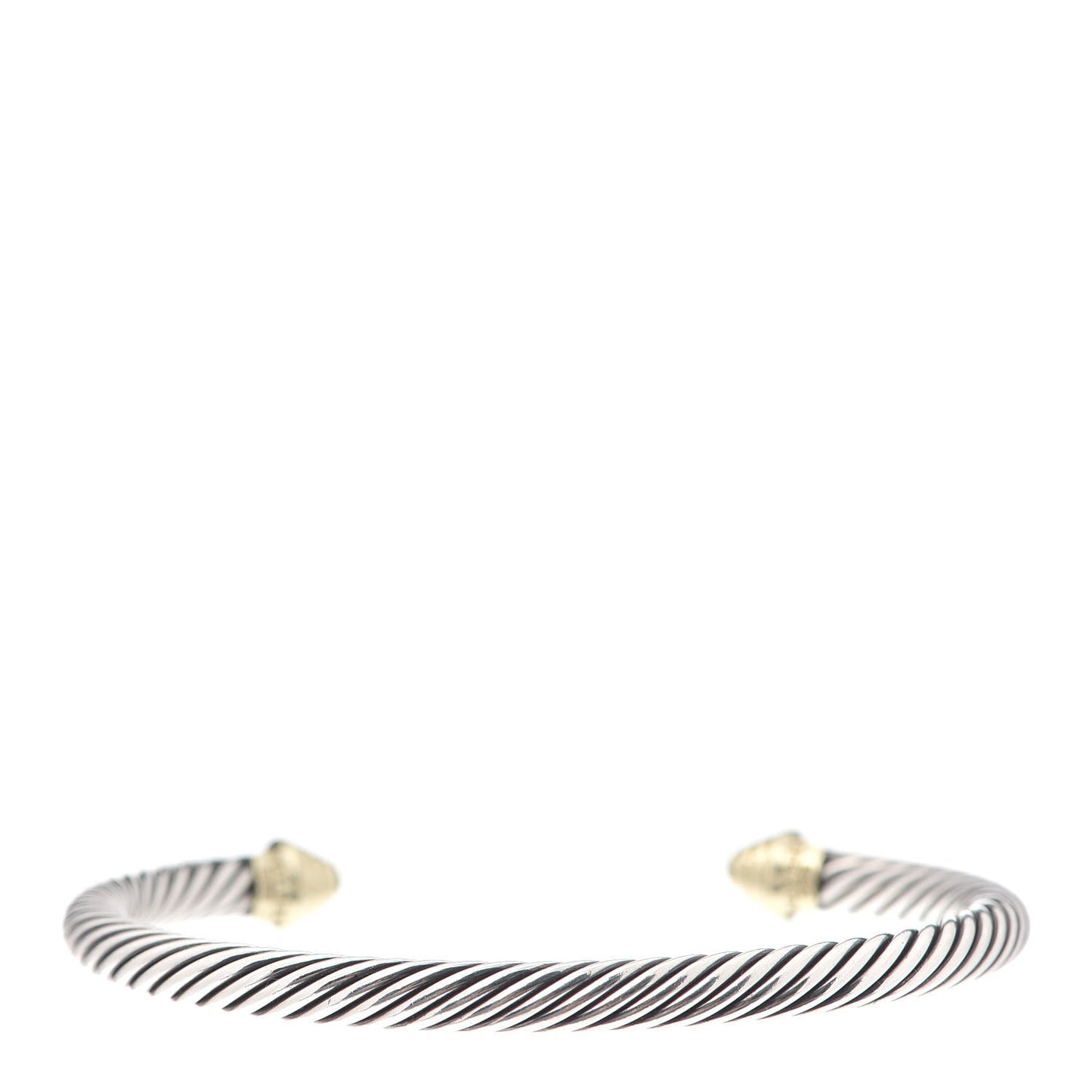 Sterling Silver 14K Yellow Gold 5mm Cable Classics Bracelet