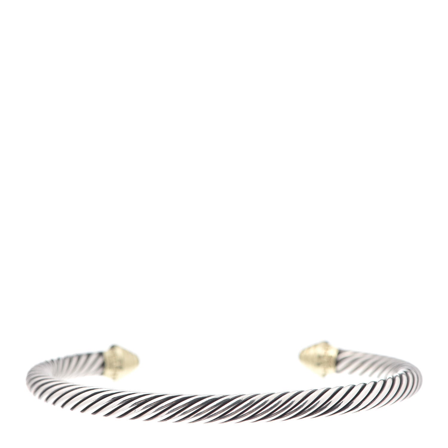 David Yurman Sterling Silver 14K Yellow Gold 5mm Cable Classics Bracelet 3 of 5