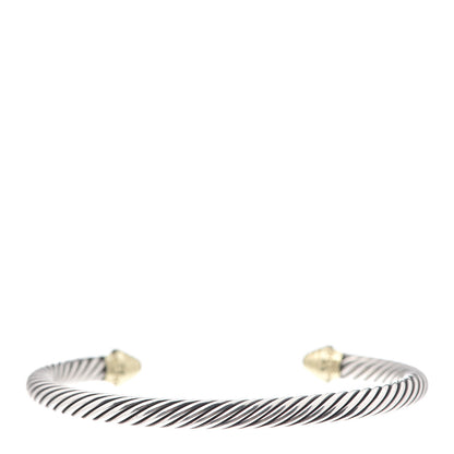David Yurman Sterling Silver 14K Yellow Gold 5mm Cable Classics Bracelet 3 of 5