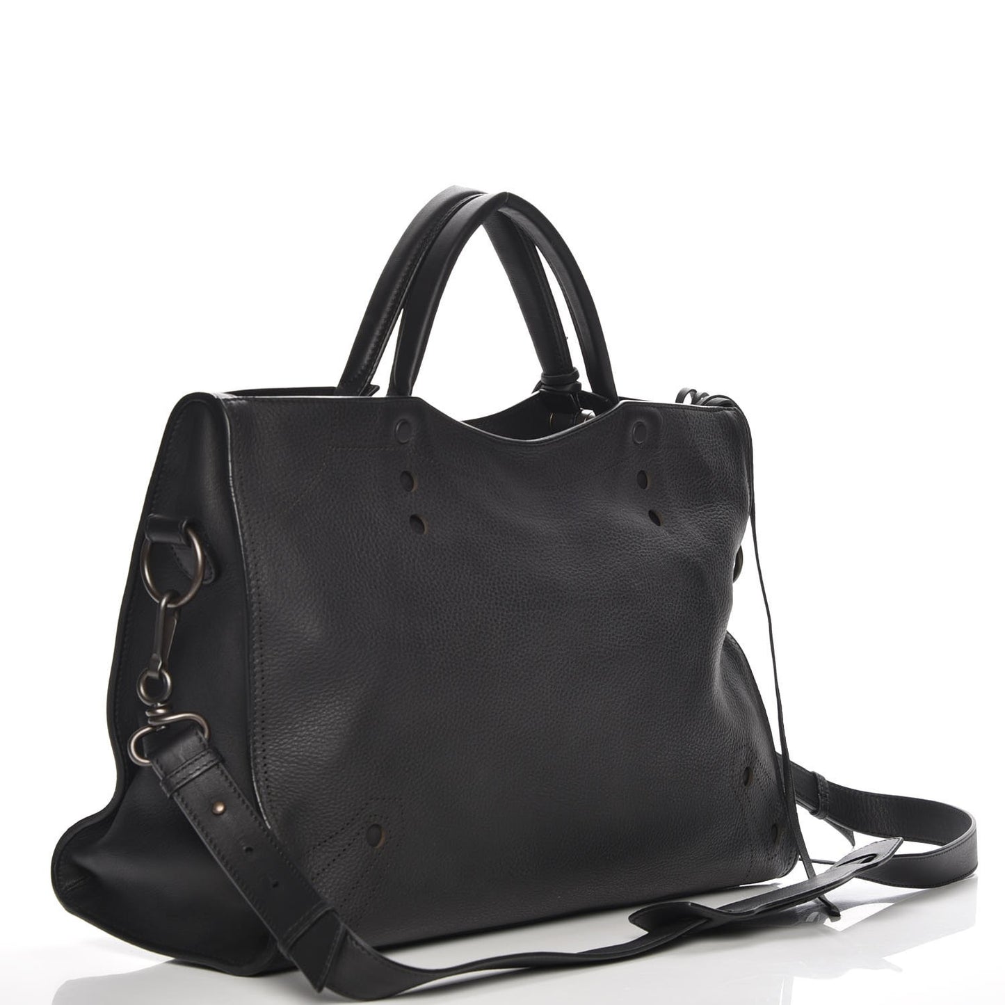 Veau Grana Perforated Blackout Hardware City Black