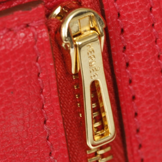Chevre Bearn Wallet w Gusset Vermillion Red