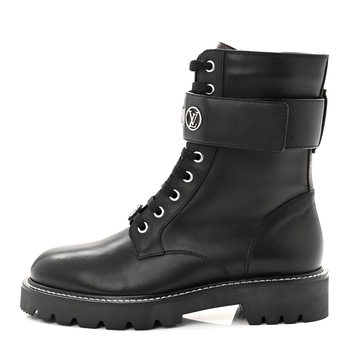 Calfskin Territory Flat Ranger Boots 38 Black