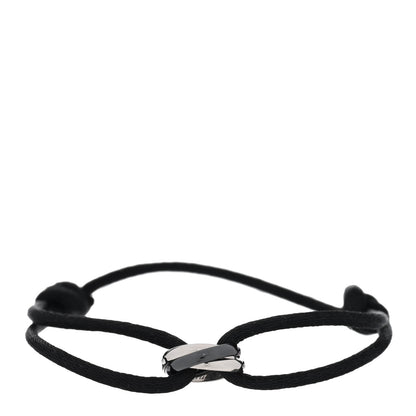 Cartier 18K White Gold Ceramic Trinity Cord Bracelet Black 1 of 3