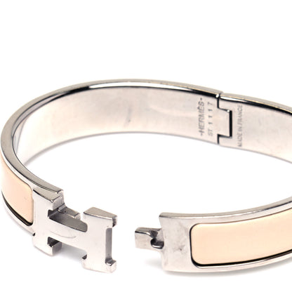 Hermes Enamel Narrow Clic Clac H Bracelet GM Percale 3 of 6