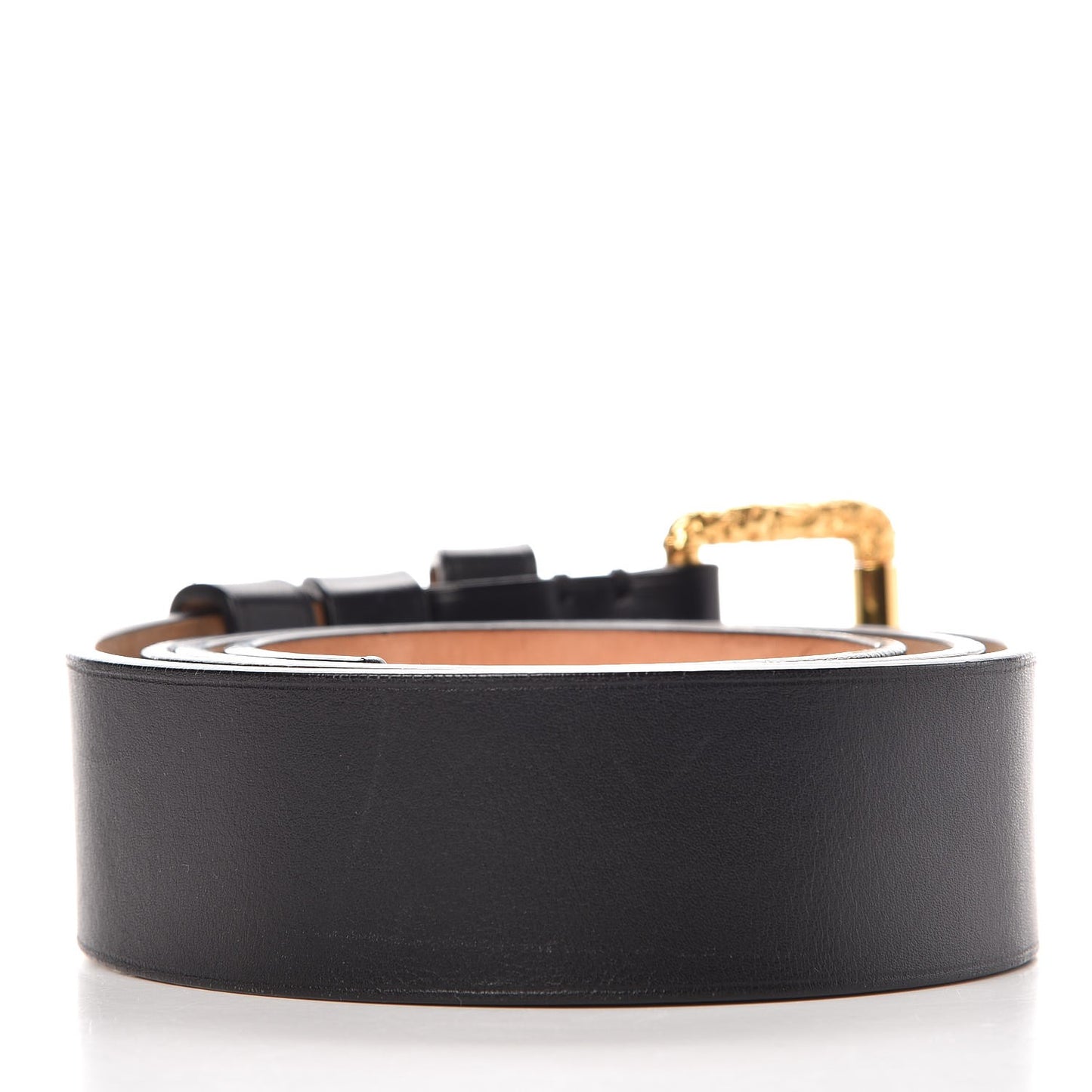 Calfskin Hammer Buckle Belt 90 36 Black