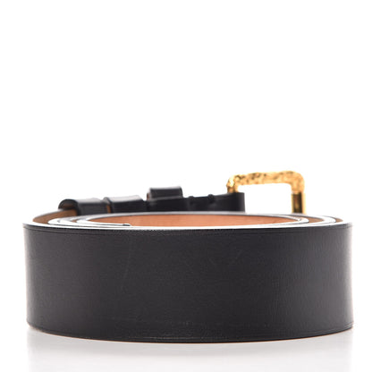 Louis Vuitton Calfskin Hammer Buckle Belt 90 36 Black 3 of 7