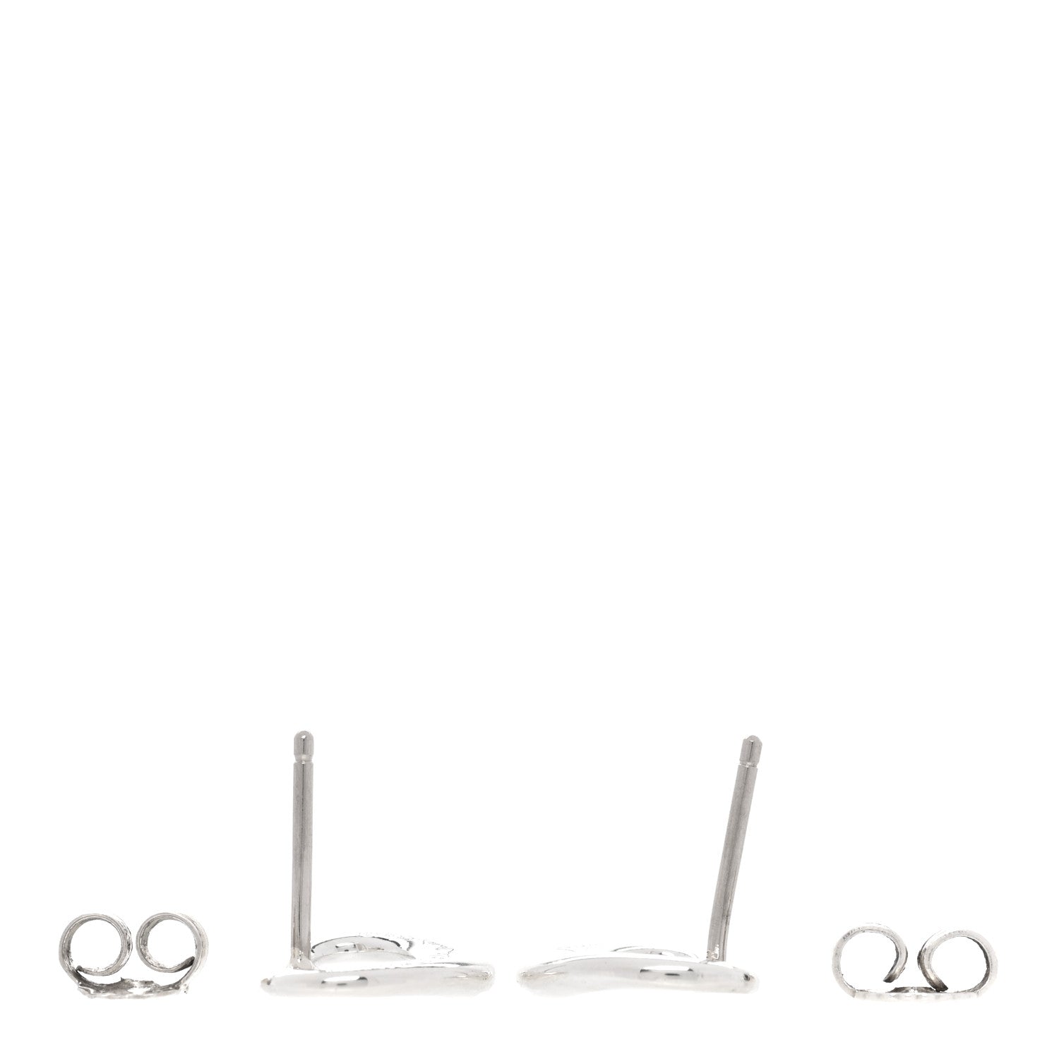 Tiffany Sterling Silver 11mm Elsa Peretti Open Heart Earrings 3 of 5
