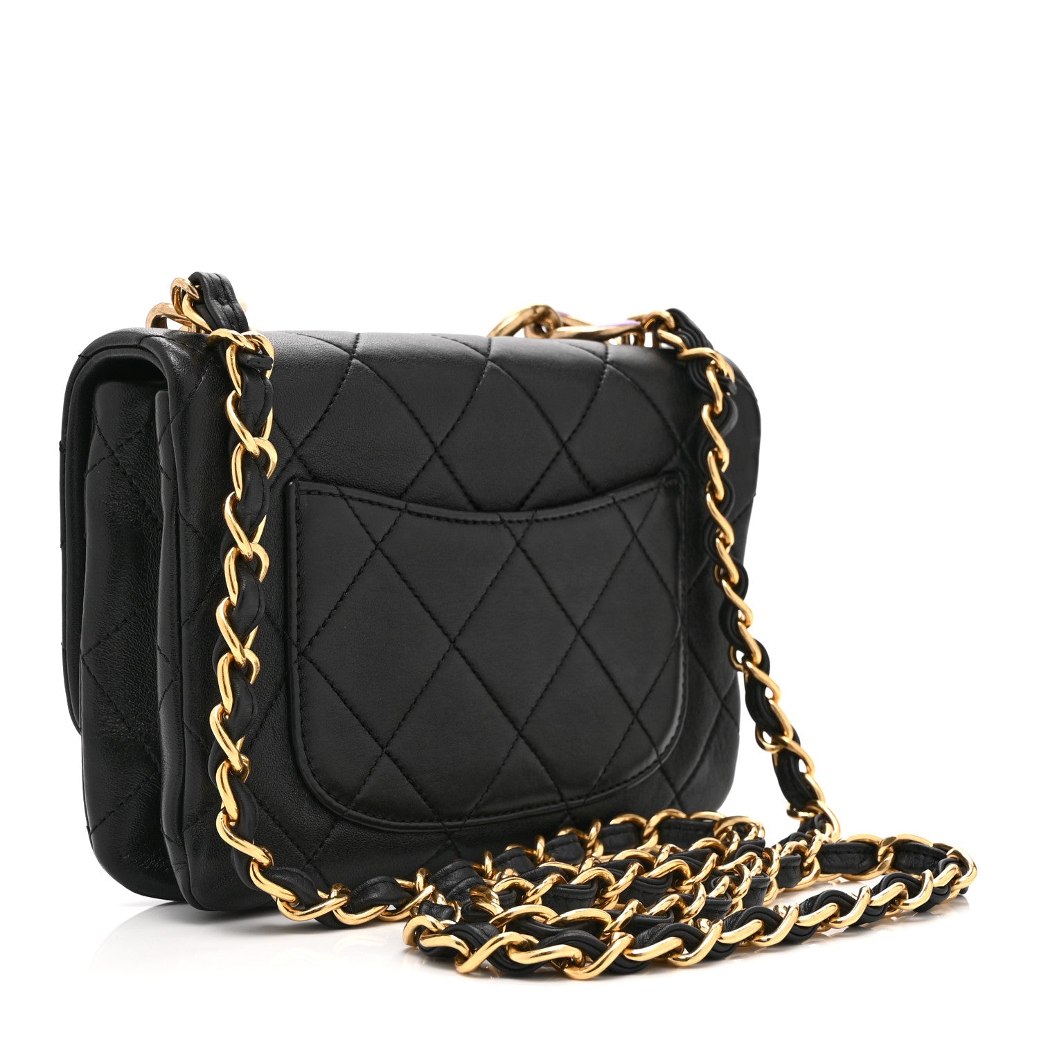 Chanel Lambskin Quilted Small Color Match Flap Black Multicolor 3 of 10