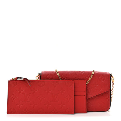 Louis Vuitton Empreinte Pochette Felicie Chain Wallet Scarlet 3 of 14