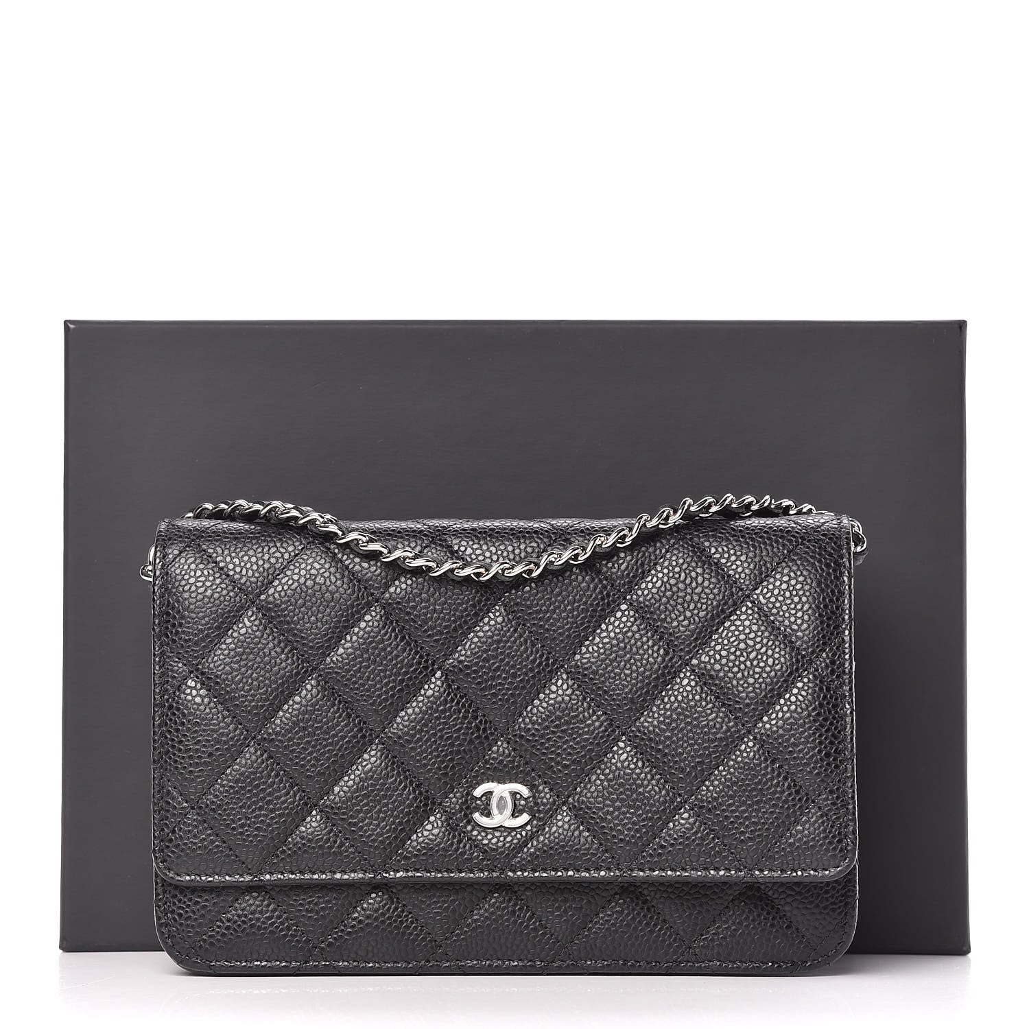 Chanel Caviar Quilted Wallet On Chain WOC Black 10 of 10