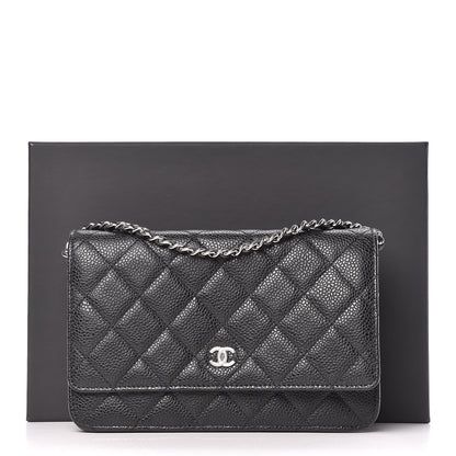 Chanel Caviar Quilted Wallet On Chain WOC Black 10 of 10