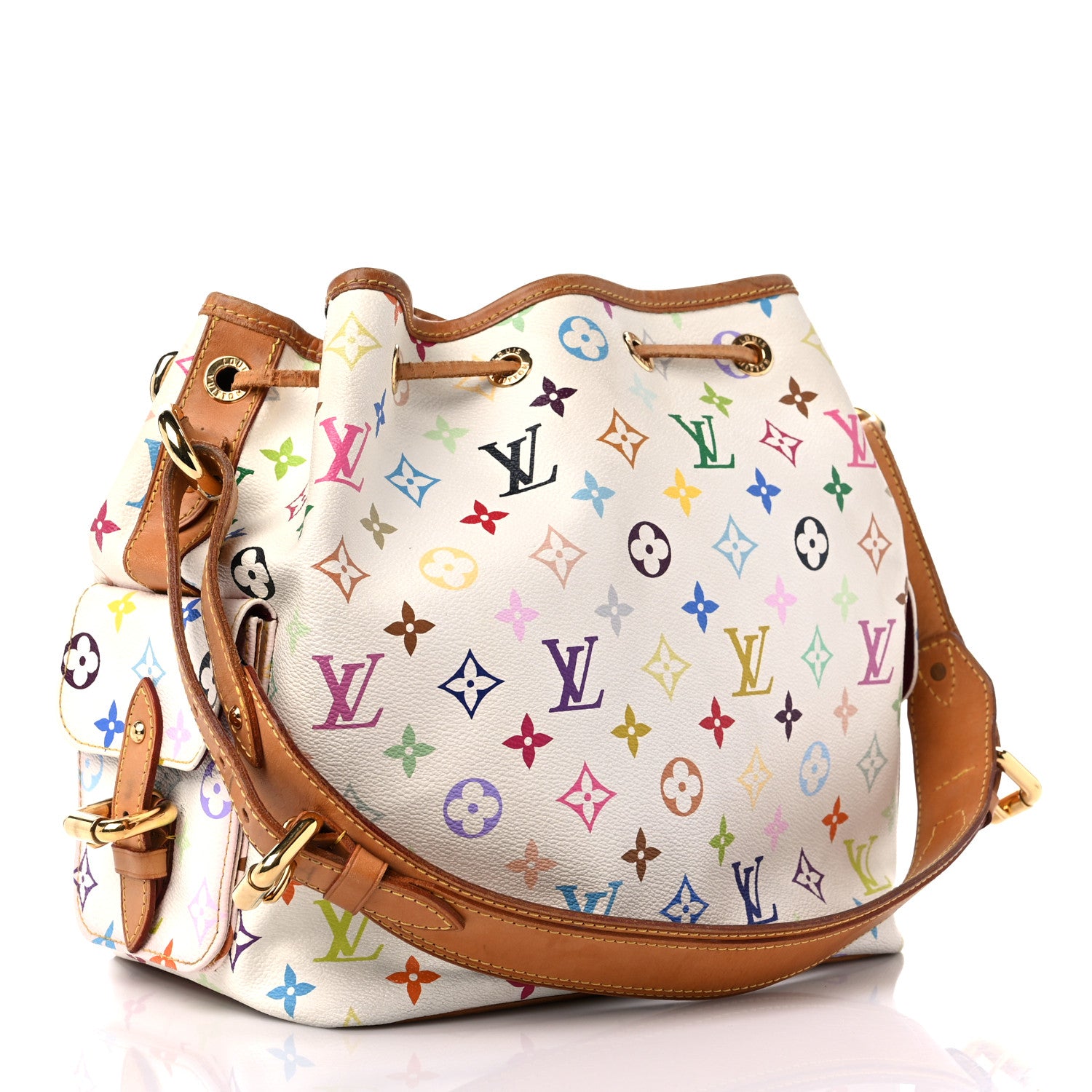 Louis Vuitton Monogram Multicolor Petit Noe White 3 of 22