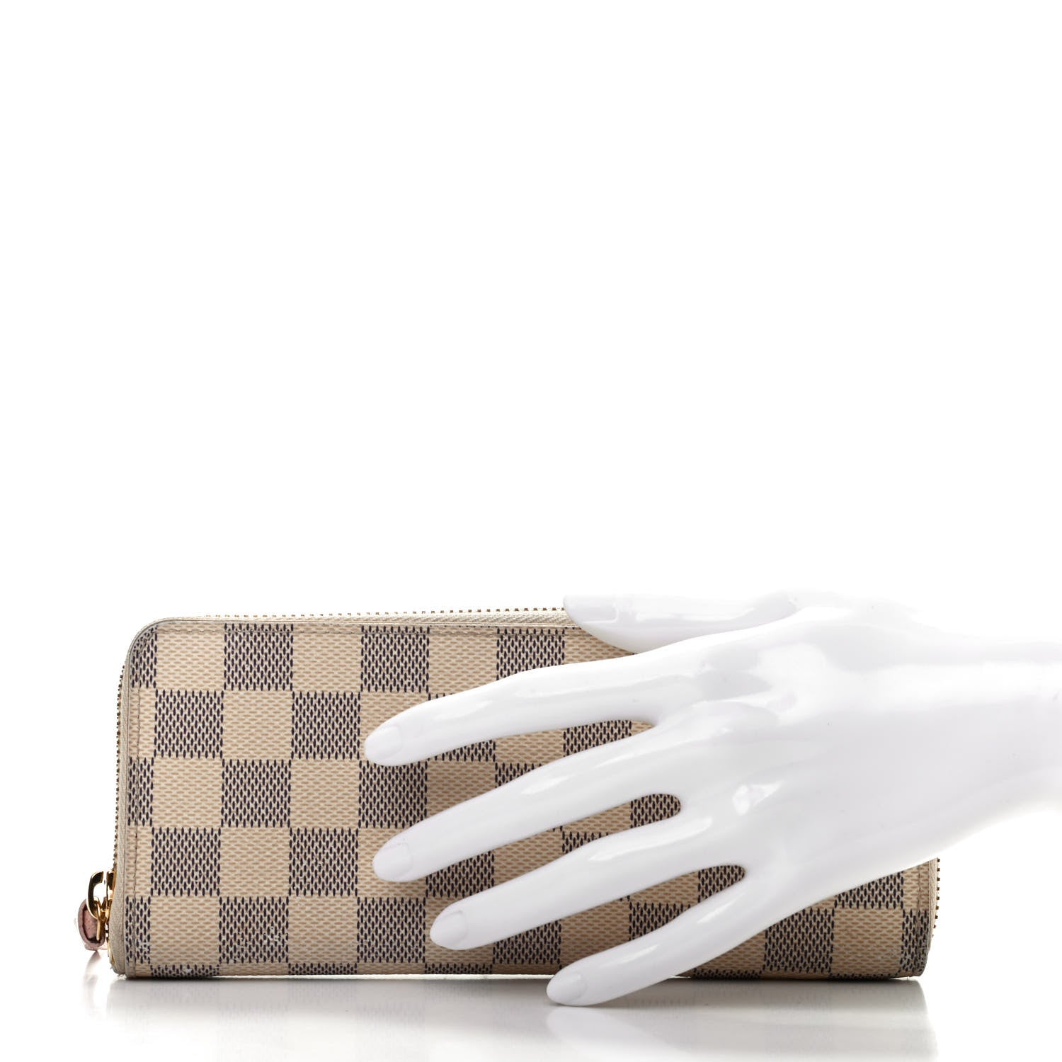 Louis Vuitton Damier Azur Clemence Wallet Rose Ballerine 2 of 8