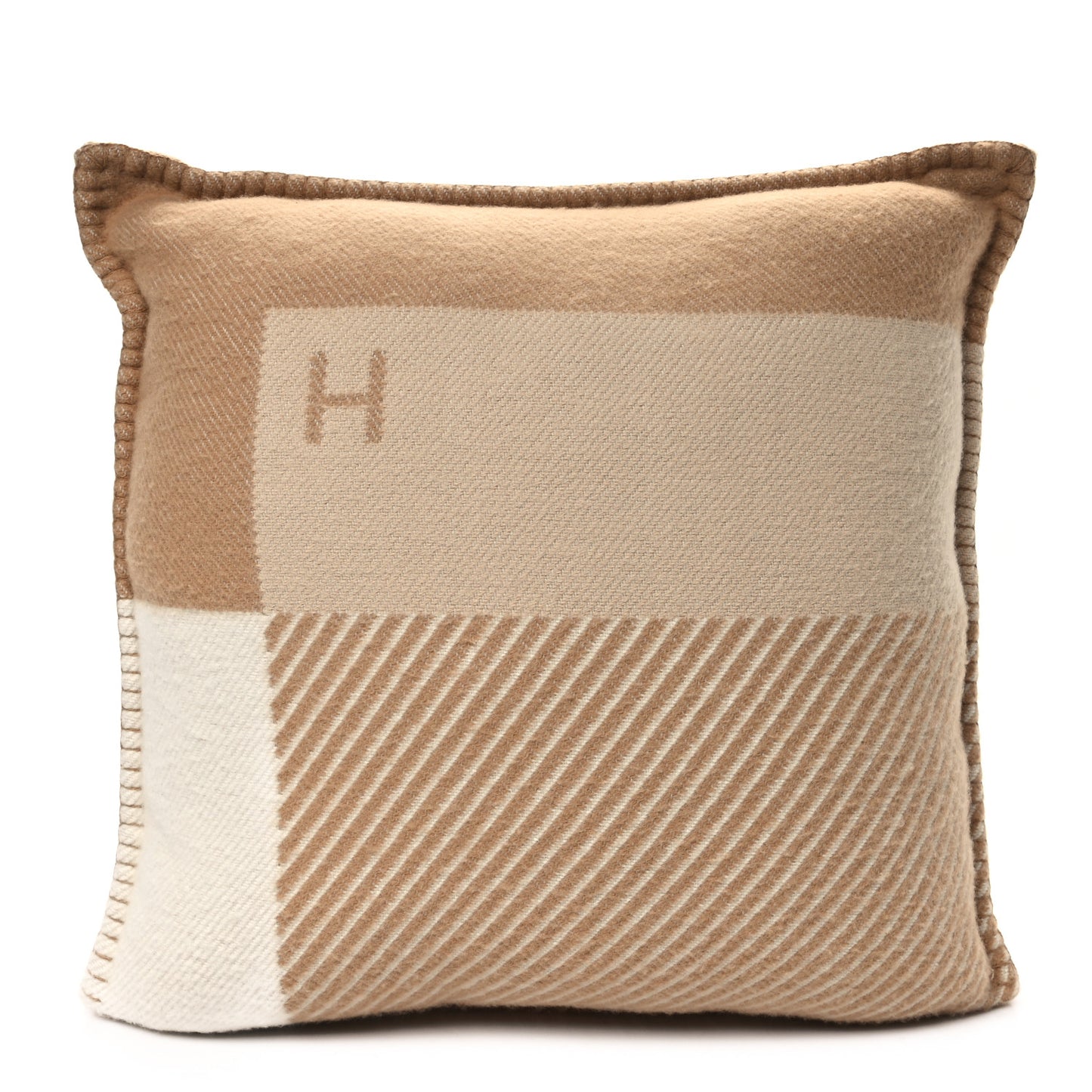 Wool Cashmere H Riviera Pillow Sable