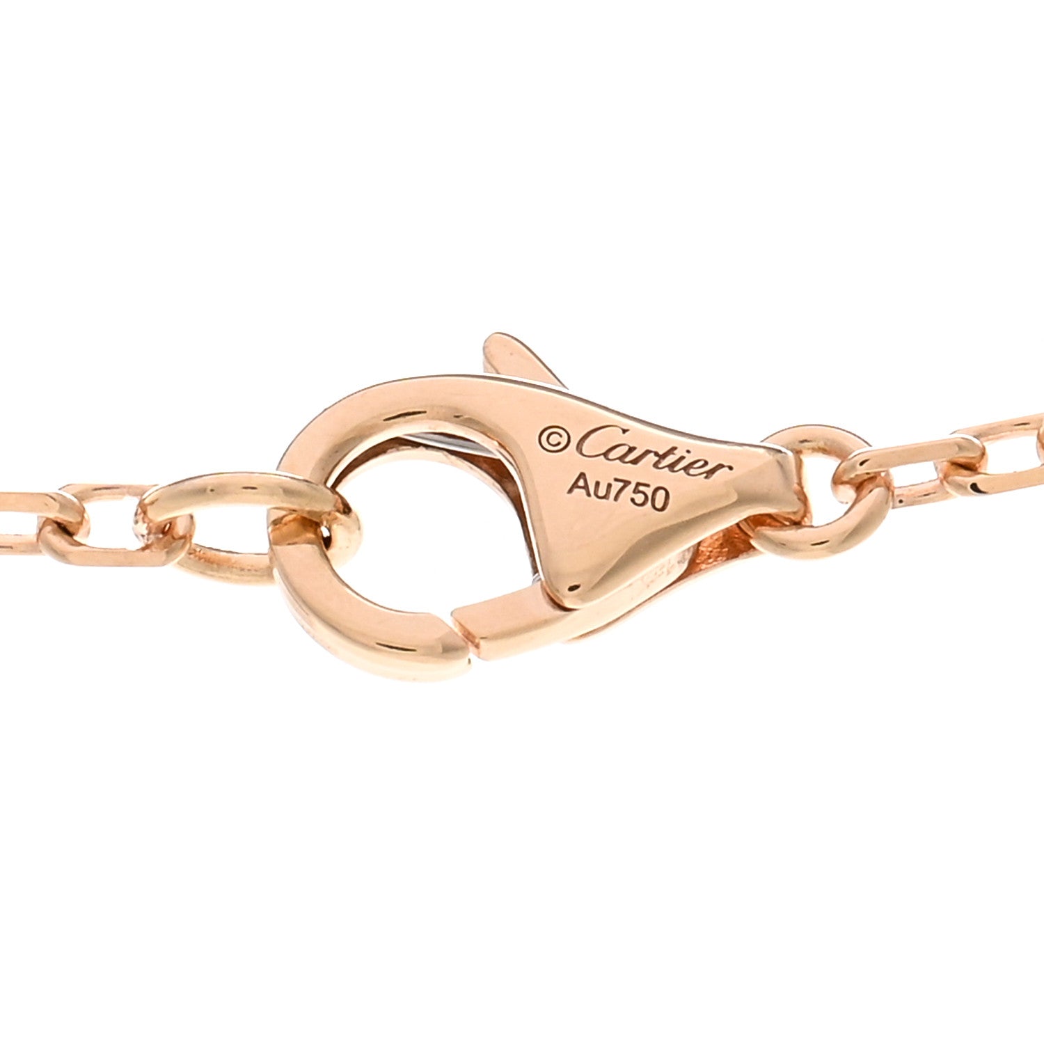 Cartier 18K Pink Gold Diamond Trinity Pendant Necklace 4 of 5