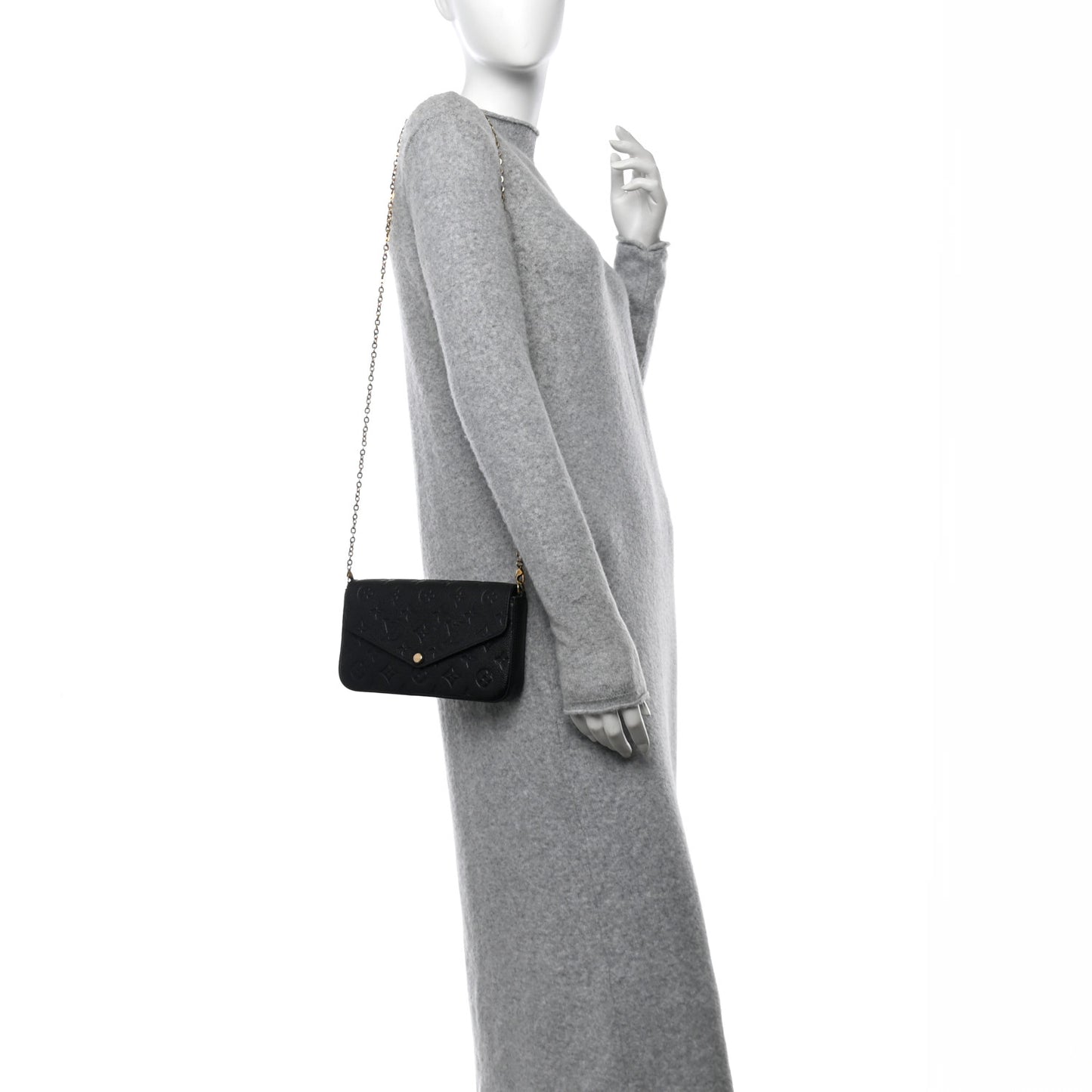 Empreinte Pochette Felicie Chain Wallet Black