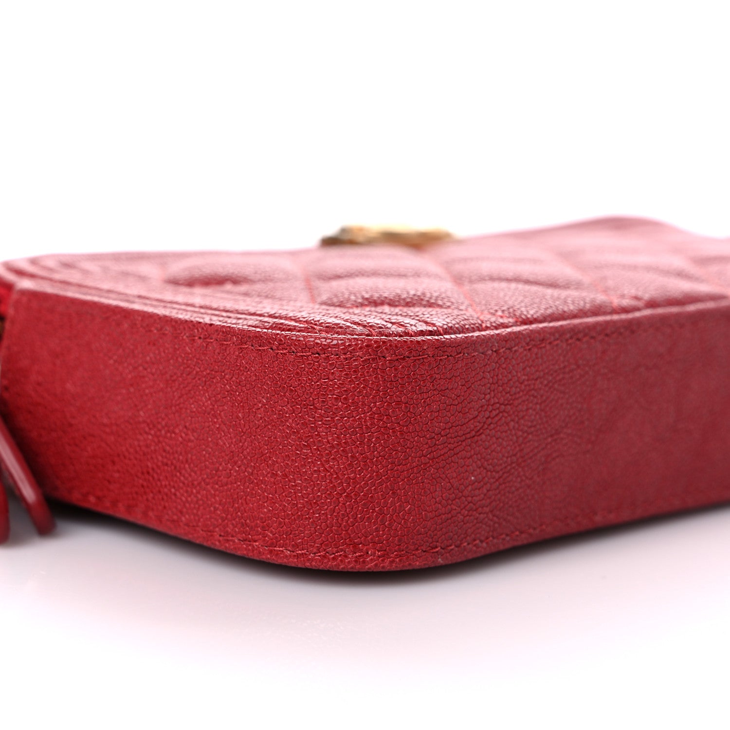 Chanel Caviar Quilted Small Boy Clutch With Chain Red 10 of 11
