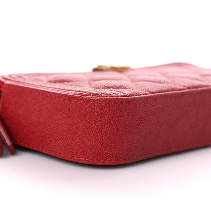 Chanel Caviar Quilted Small Boy Clutch With Chain Red 10 of 11