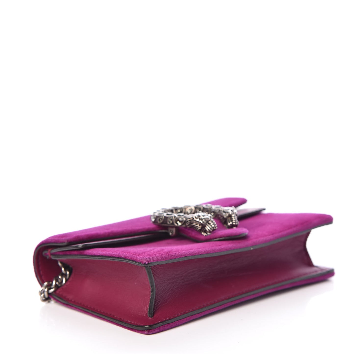 Velvet Super Mini Dionysus Shoulder Bag Fuchsia Violet Cyclamen