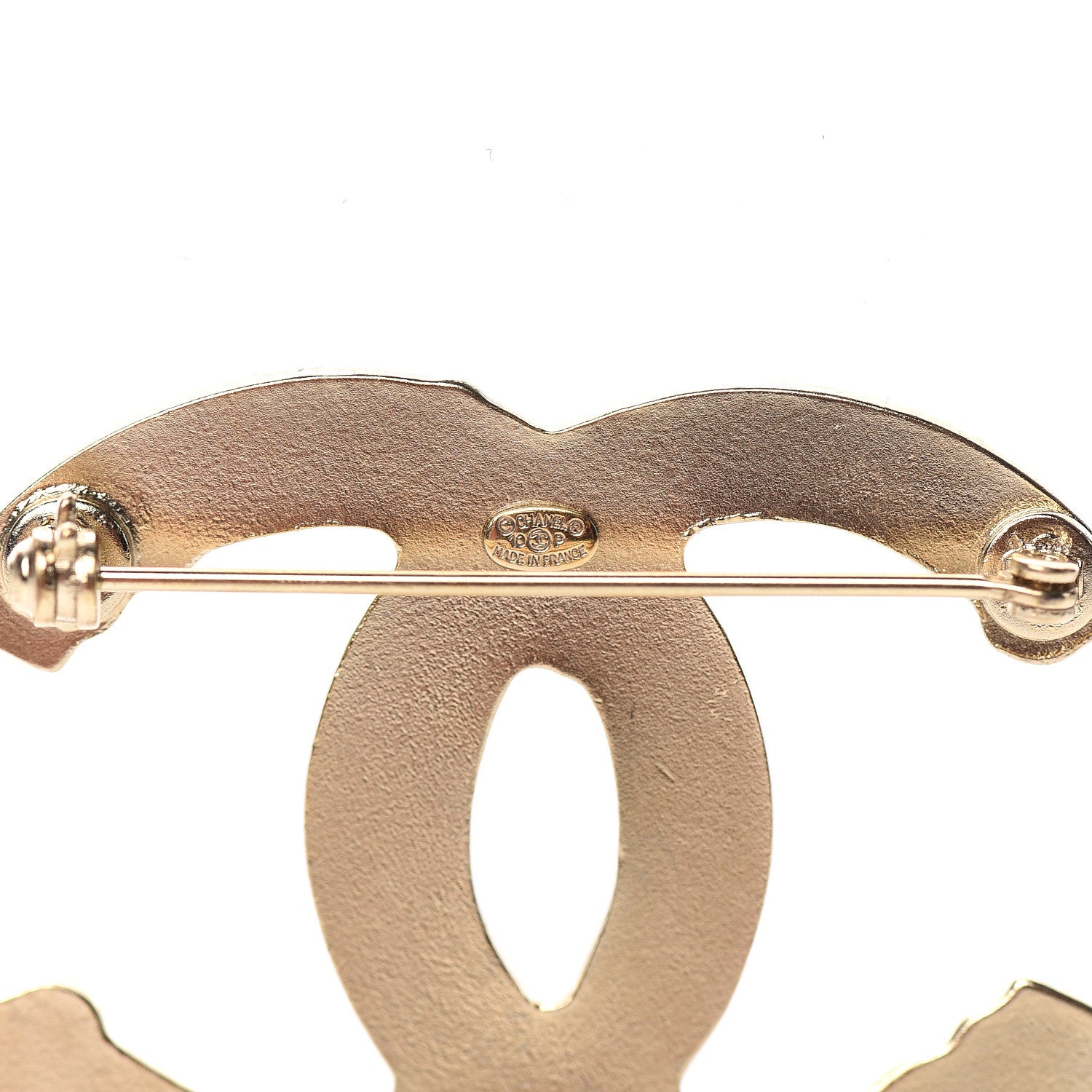 Chanel Enamel Crystal CC Brooch Gold 4 of 4
