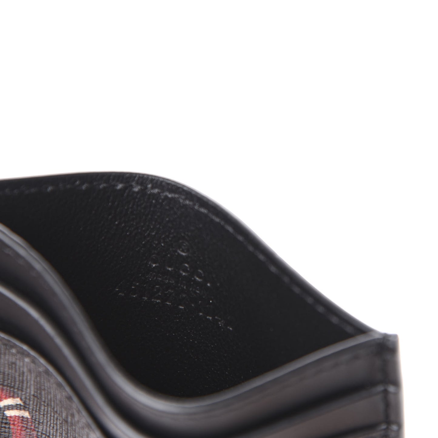 GG Supreme Monogram Kingsnake Card Holder Black Grey