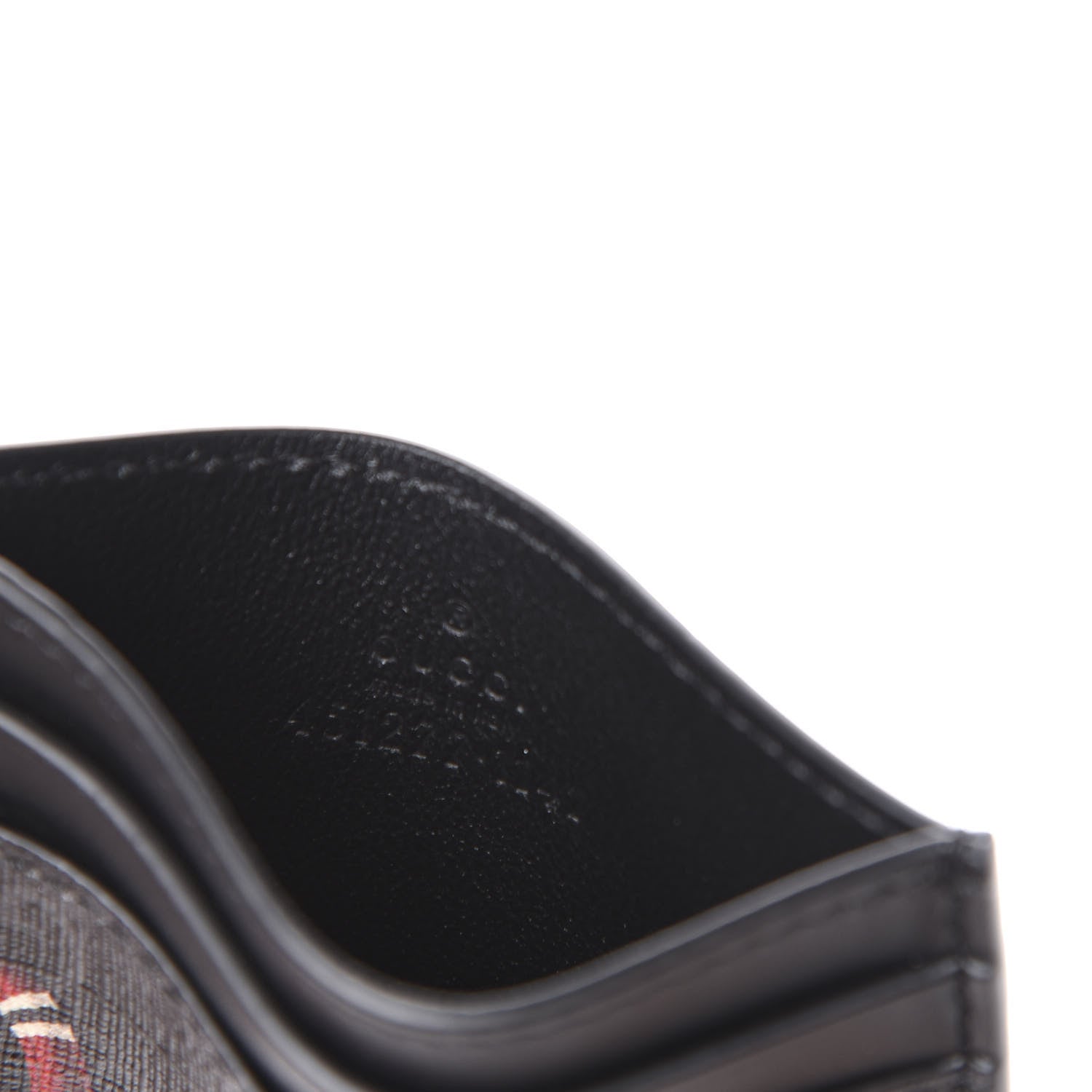 Gucci GG Supreme Monogram Kingsnake Card Holder Black Grey 6 of 8