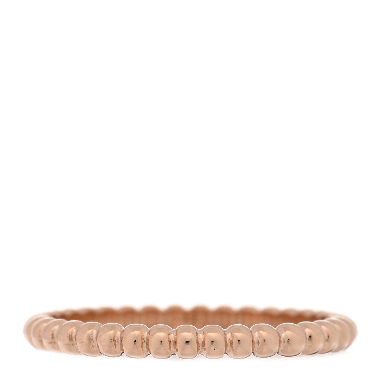 Van Cleef & Arpels 18K Rose Gold Small Perlee Ring 55 7.25 3 of 4