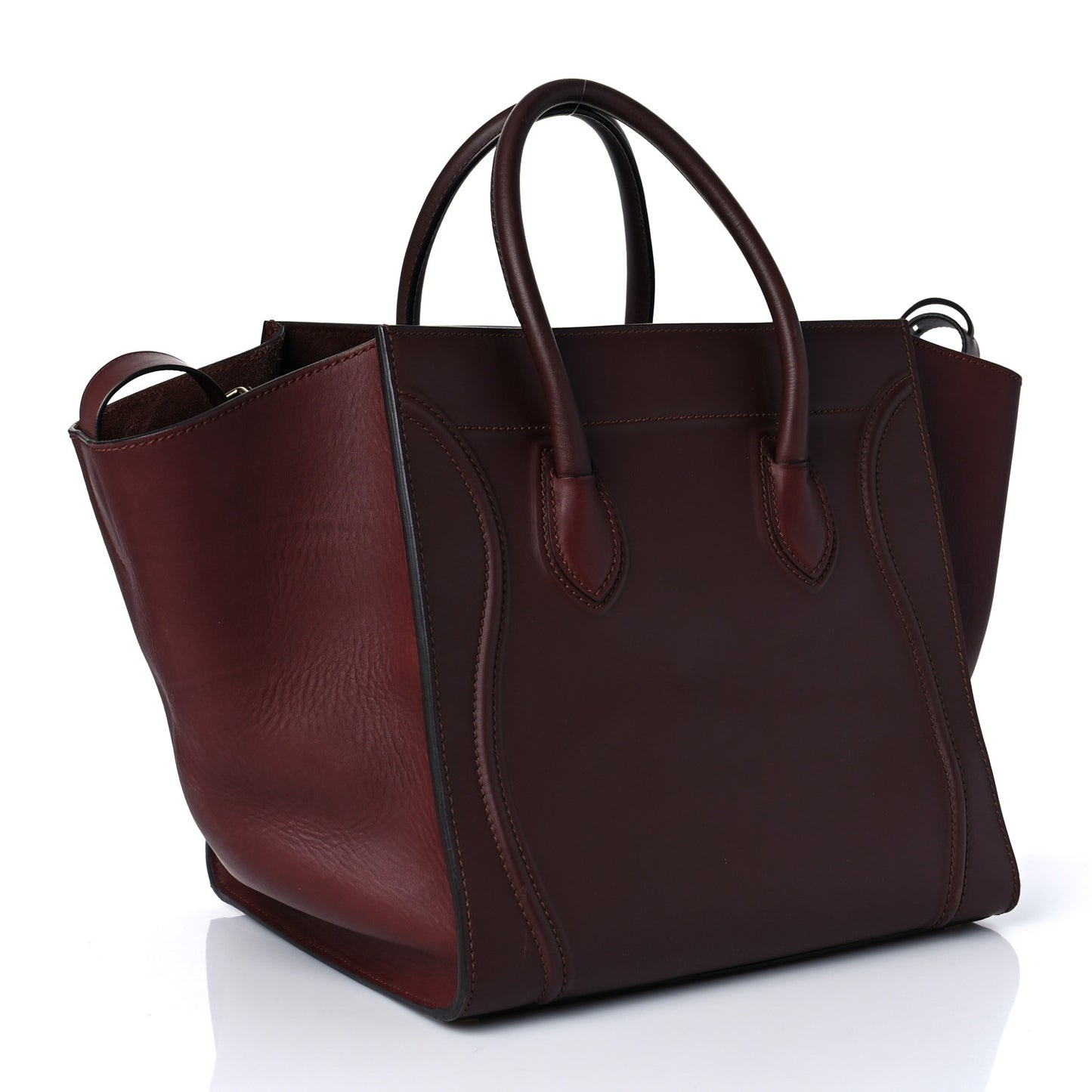 Supple Calfskin Medium Phantom Luggage Burgundy