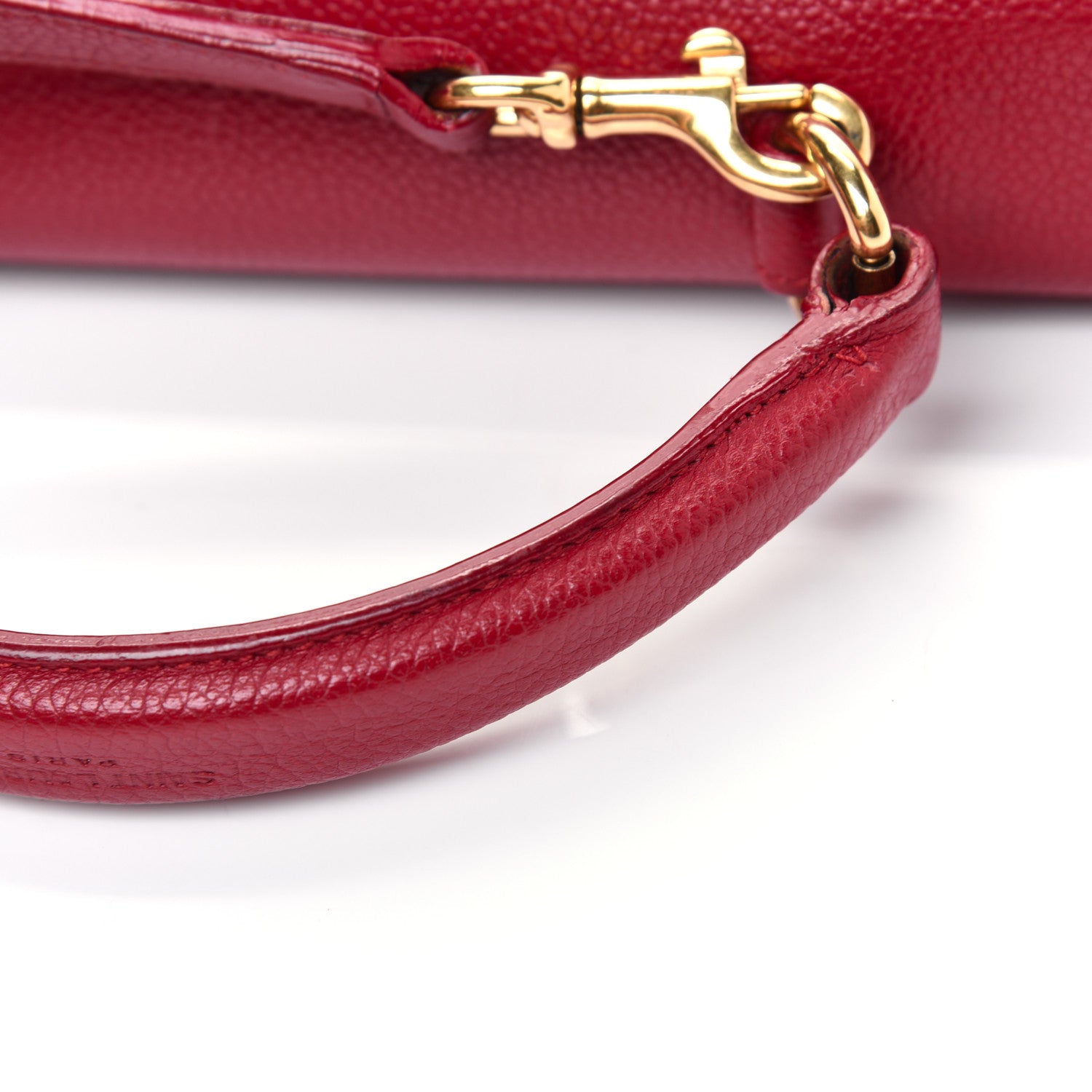Saint Laurent Grained Calfskin Small Moujik Top Handle Bag Red 19 of 24