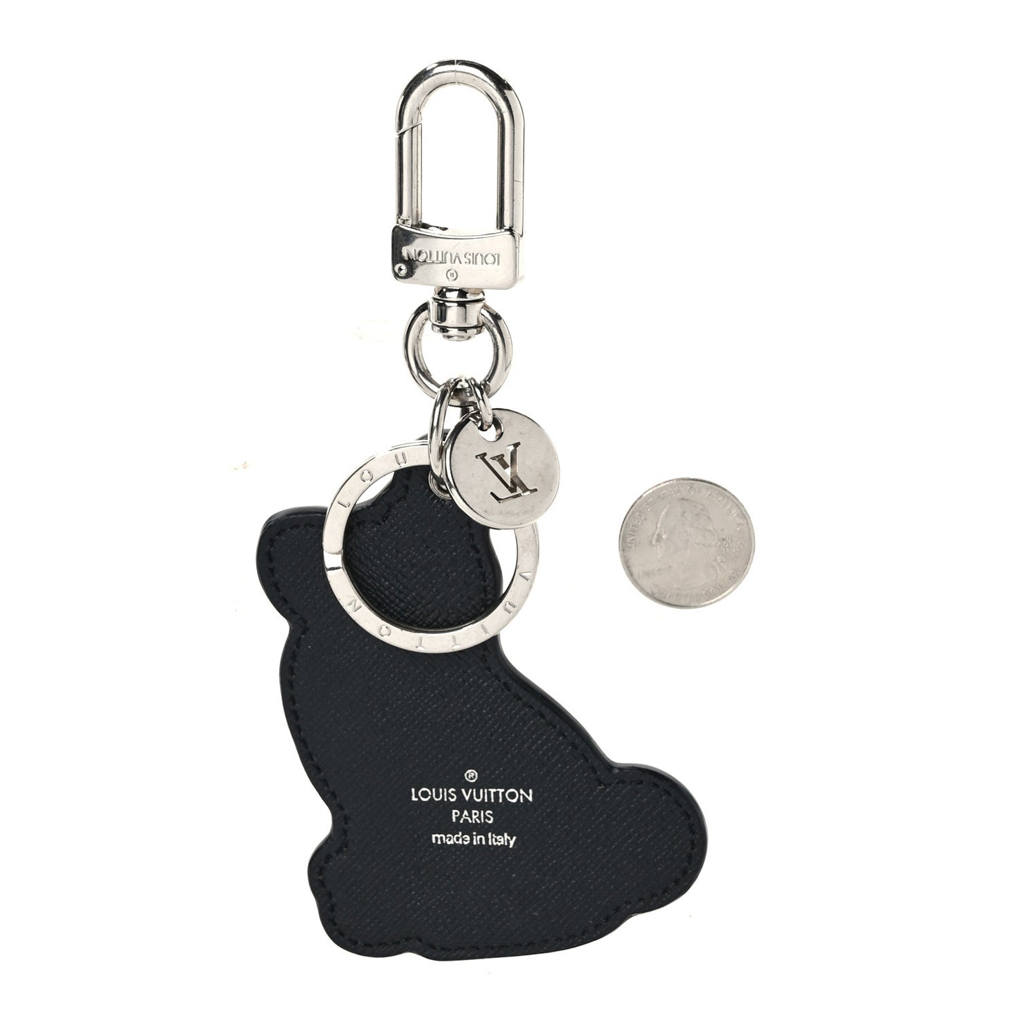Calfskin Dog Bag Charm Key Holder