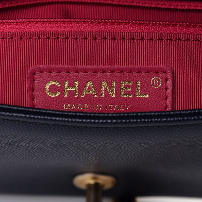 Chanel Caviar Quilted Small Fashion Therapy Flap Bag Navy Blue 9 of 14
