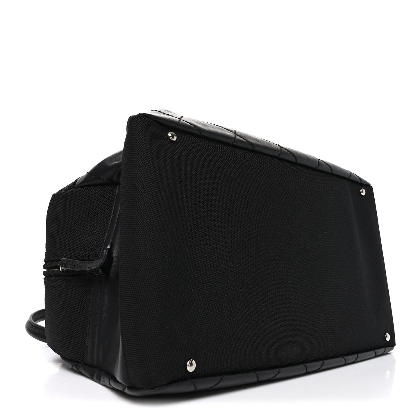 Coated Canvas Quilted Paris Biarritz Bowler Black