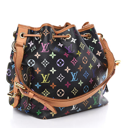 Louis Vuitton Monogram Multicolor Petit Noe Black 2 of 14