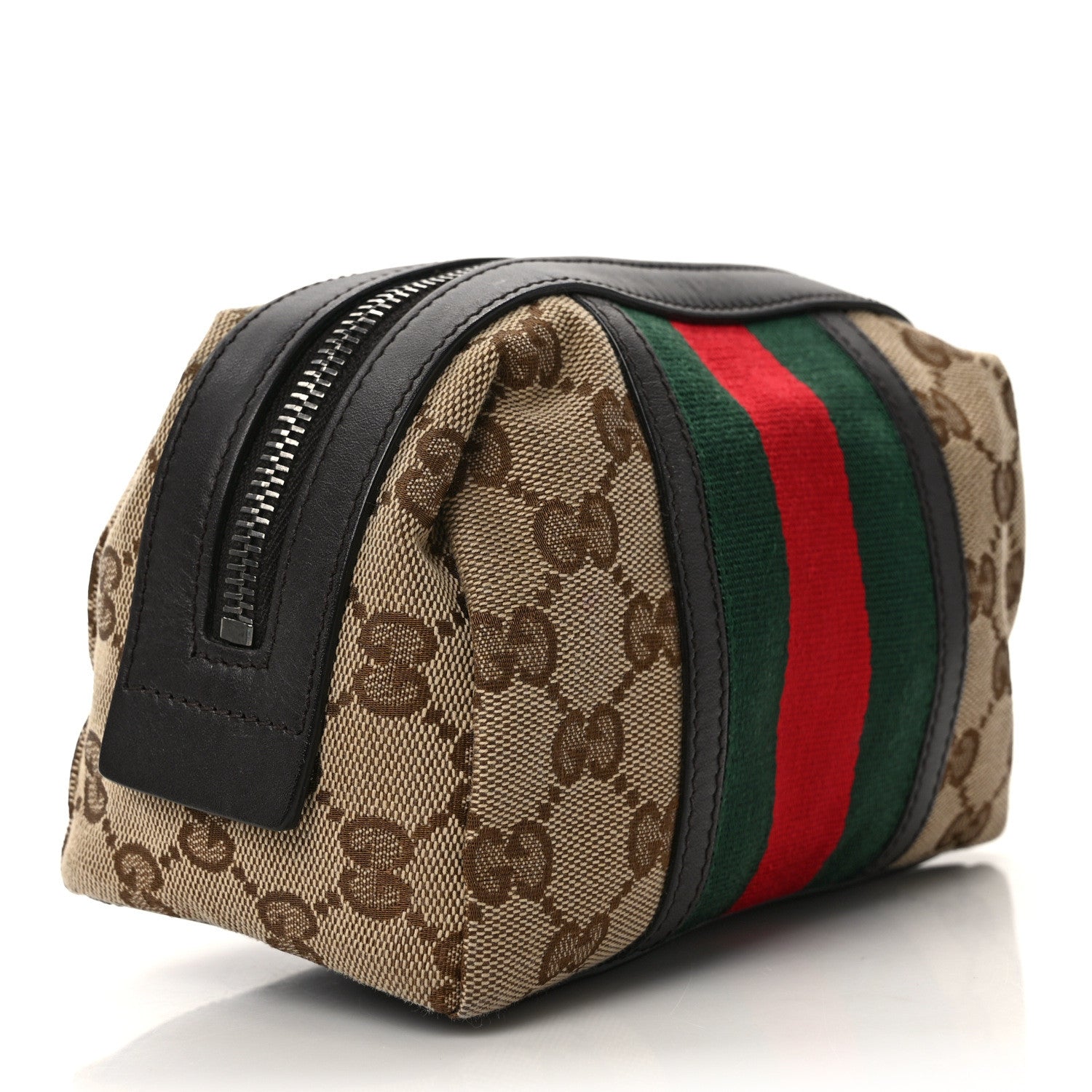 Gucci Monogram Web Small Cosmetic Case Dark Brown 3 of 9