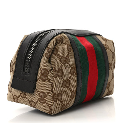 Gucci Monogram Web Small Cosmetic Case Dark Brown 3 of 9