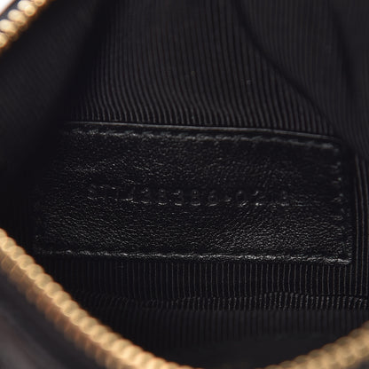 Saint Laurent Calfskin Matelasse Monogram Key Pouch Black 7 of 8
