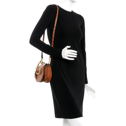 Chloe Calfskin Suede Small Nile Bracelet Bag Caramel 2 of 7