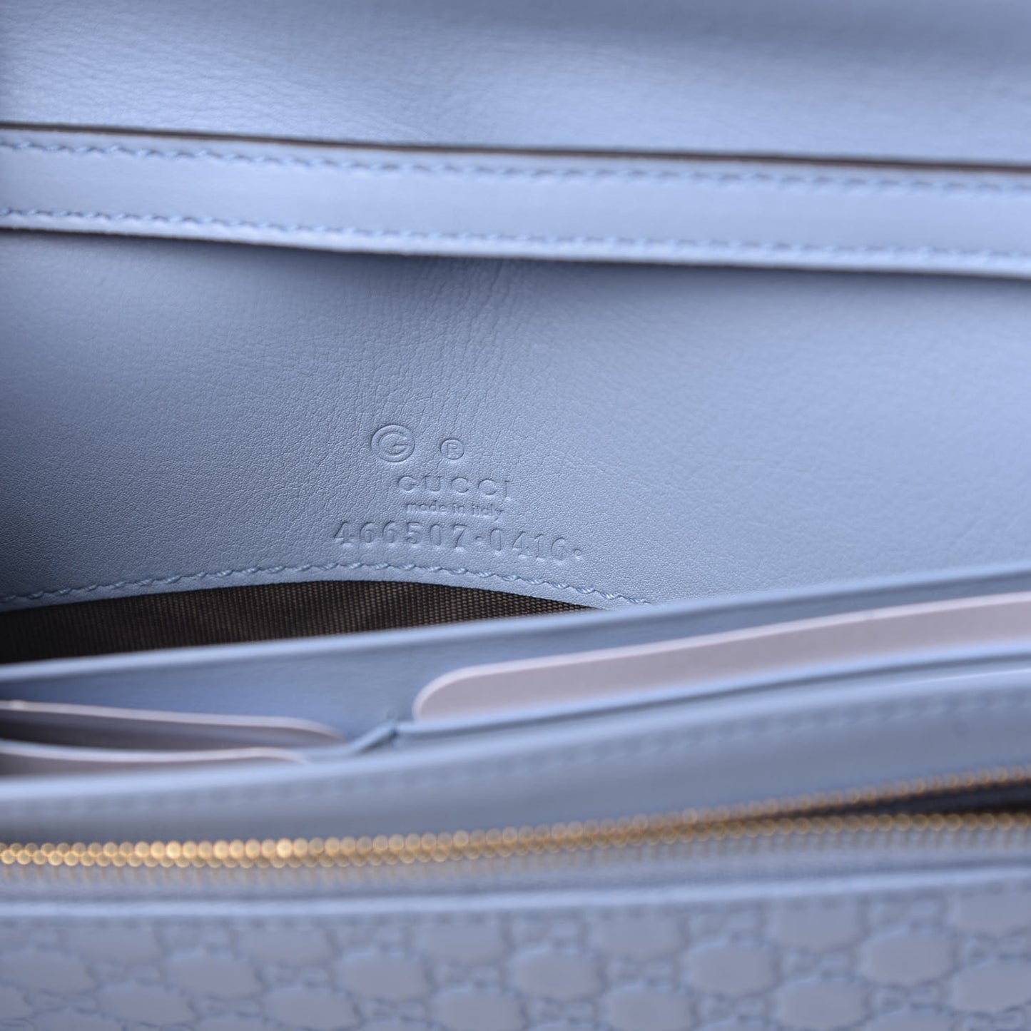 Microguccissima Crossbody Wallet Mineral Blue