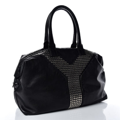 Saint Laurent Chevre Large Rock Stud Easy Y Black 3 of 19