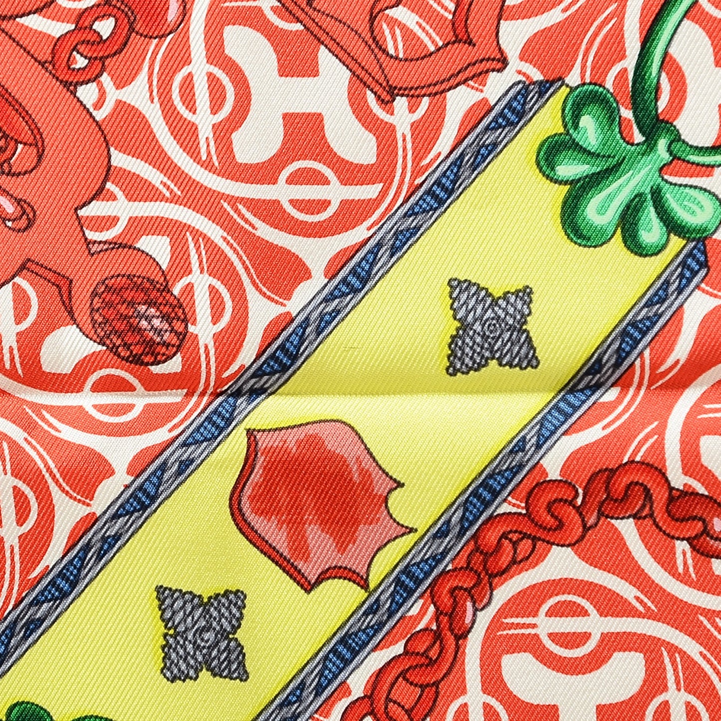 Silk Mors et Gourmettes Scarf 90