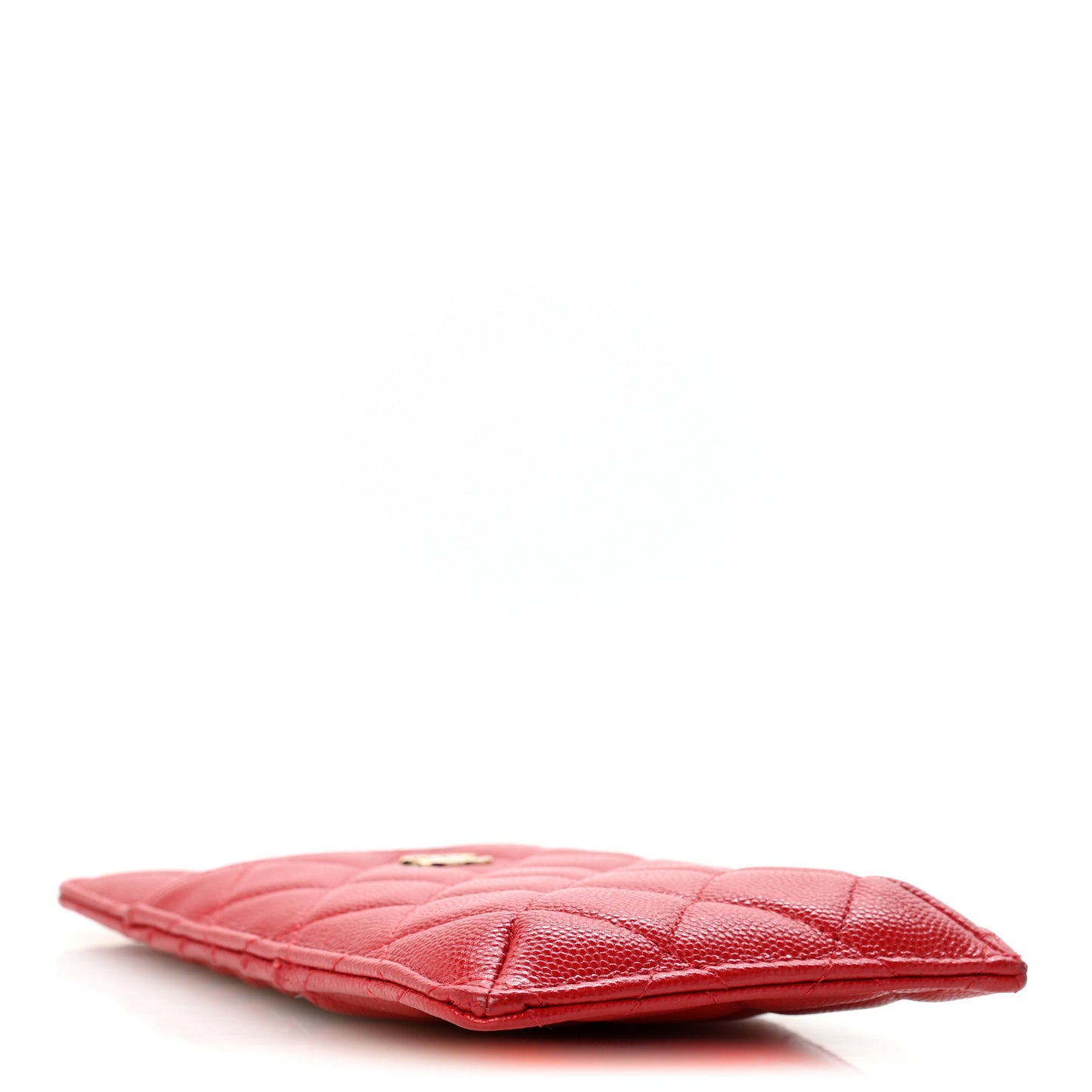 Caviar Quilted Classic iPhone Pouch Red