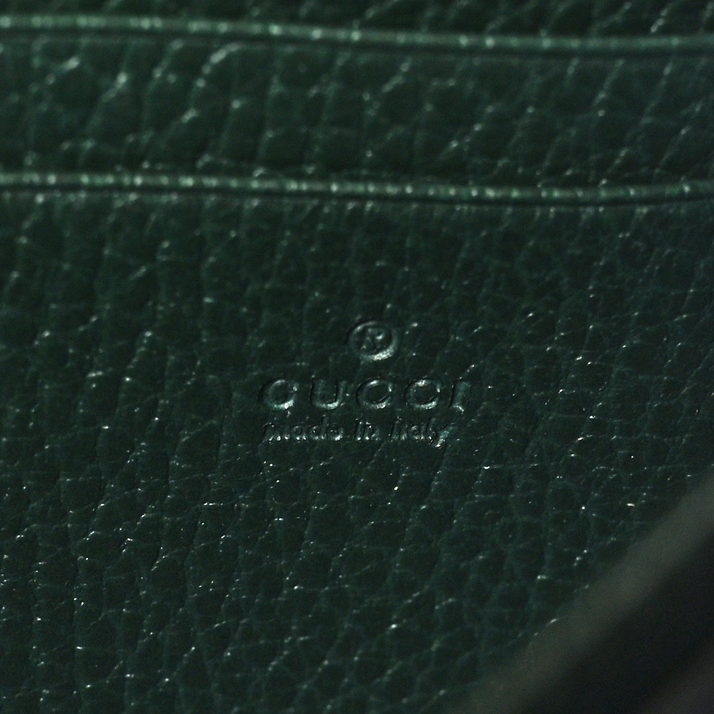 Calfskin Garden Dionysus Chain Wallet Emerald