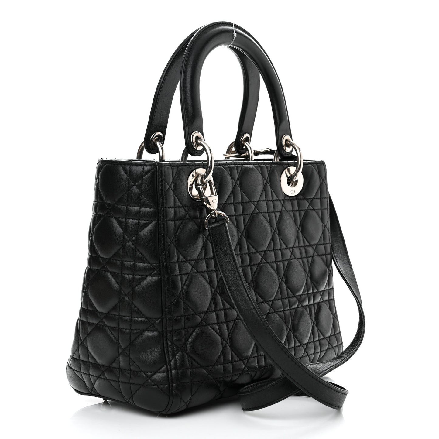 Lambskin Cannage Medium Lady Dior Black