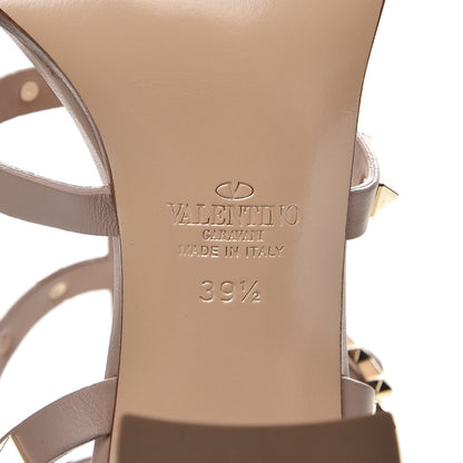 Valentino Garavani Calfskin Rockstud 90mm City Sandals 39.5 Poudre 7 of 8