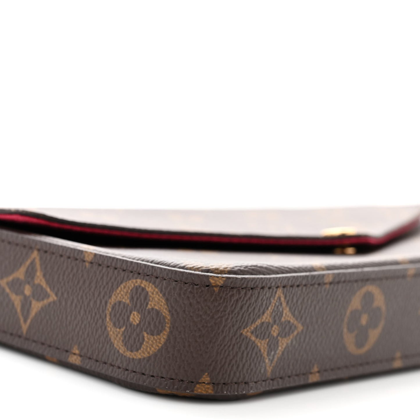 Monogram Pochette Felicie Chain Wallet Fuchsia