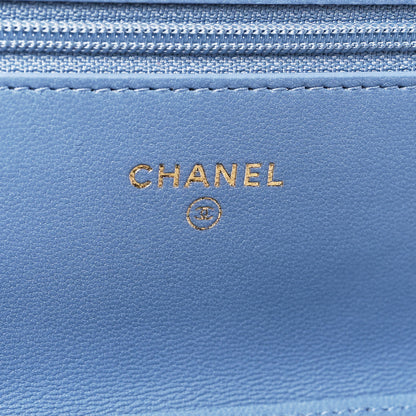 Chanel Denim Quilted Reissue Wallet On Chain WOC Blue 6 of 9